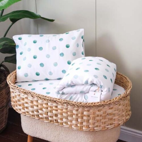 Green Polka Dots Toddler Bedding (60 x 100 cm) (2)