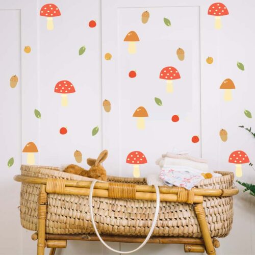 Mini Mushrooms Wall Decal