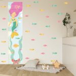 Personalized Mermaid Growth Chart Wall Decal