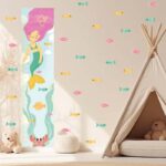 Personalized Mermaid Growth Chart Wall Decal