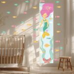 Personalized Mermaid Growth Chart Wall Decal