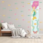 Personalized Mermaid Growth Chart Wall Decal