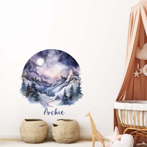 Personalized Round Forest Wall Decals