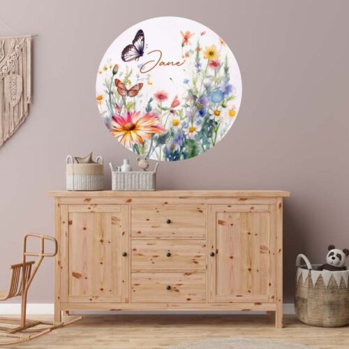 Personalized Round Spring Wall Decals 3 1