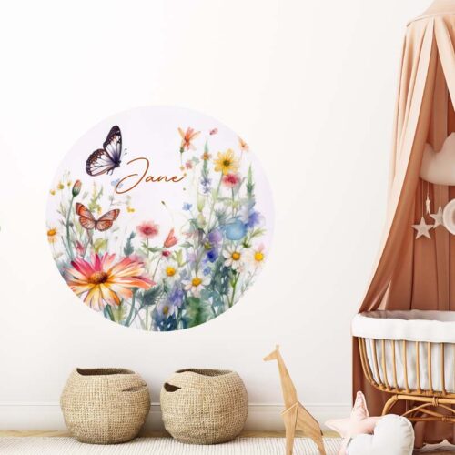 Personalized Round Spring Wall Decals 5 1