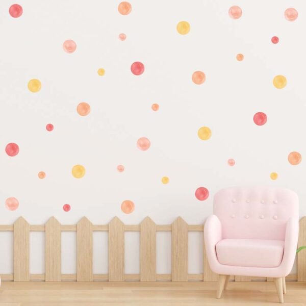 Pink Polka Dots Wall Decal