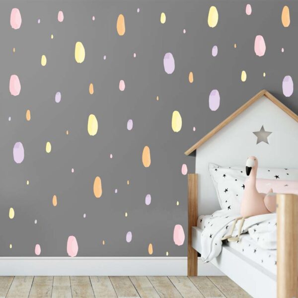 Polka Dots Rain Wall Decals