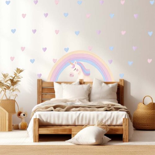 Rainbow Unicorn Wall Decals