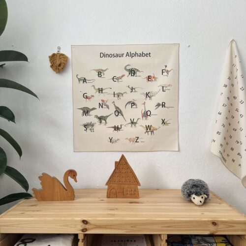 Small Dinosaur Educational Alphabet Tapestry (2)