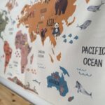 World Map Mustard Tapestry (6)