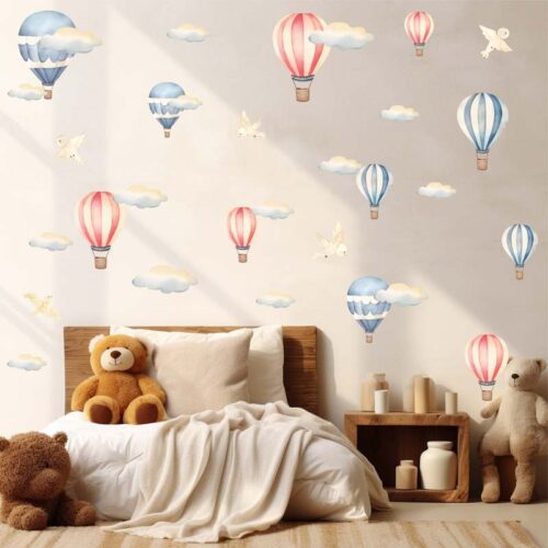 hot air ballons wall decal