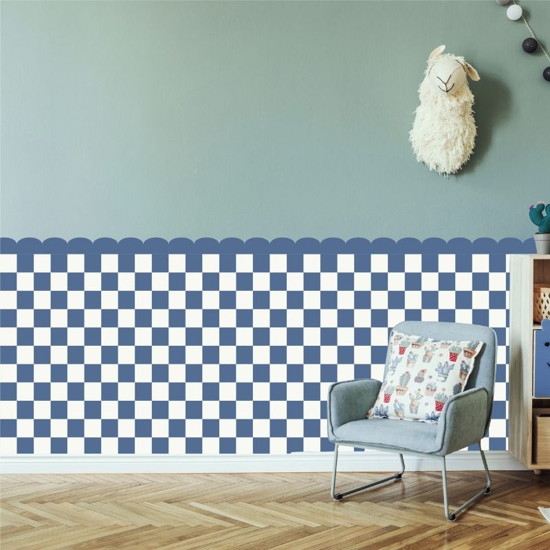 Checkerboard Wallpaper Wall Decals vs Wall Stickers