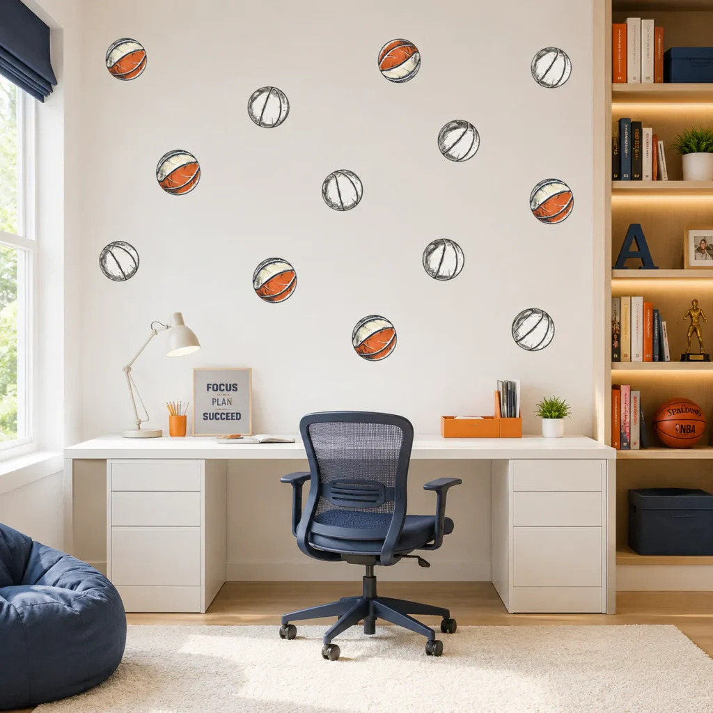 Repositionable textile wall decal that can be removed and reused
