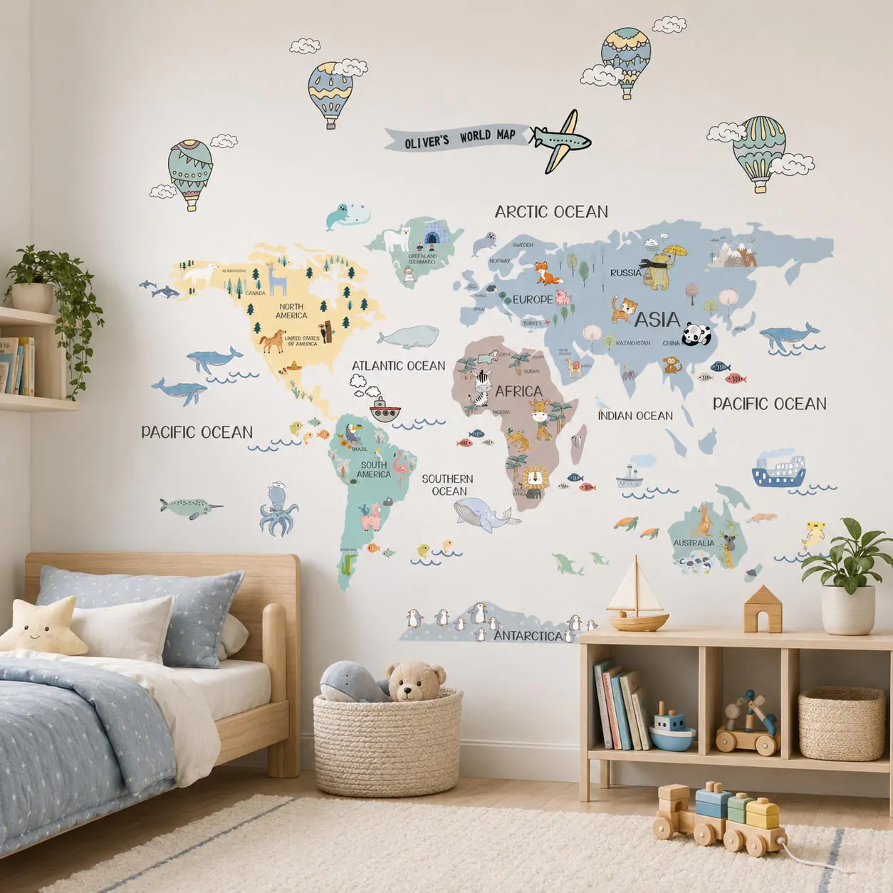 Removable World Map Custom Sky Pvc Free Decal1