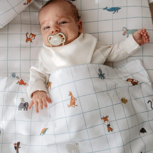 Animal Grid Bedding Set mini (1)