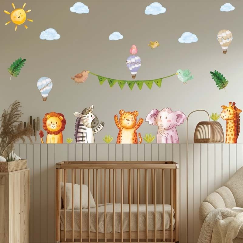 Animal wall decals for nursery: which style fits best? 2 Animal wall decals for nursery b
