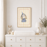 Cute Donkey Fabric Wall Art Print for Nursery & Kids Room