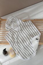 Yinyang Hooded Towel Poncho for Kids