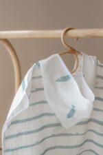 Marine Hooded Towel Poncho for Kids