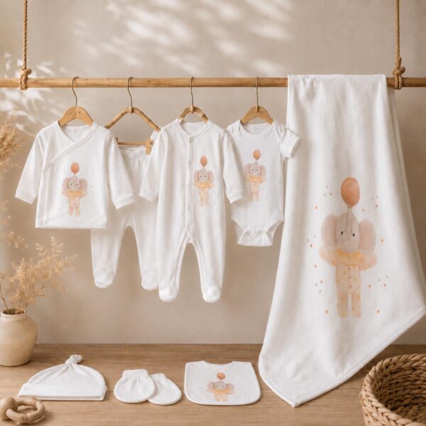 Elephant Newborn Coming Home Outfit Set