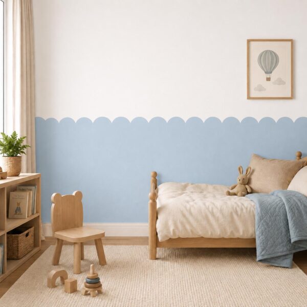 Modern Flat Scalloped Wainscoting