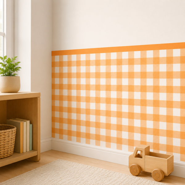 Gingham Half Wallpaper