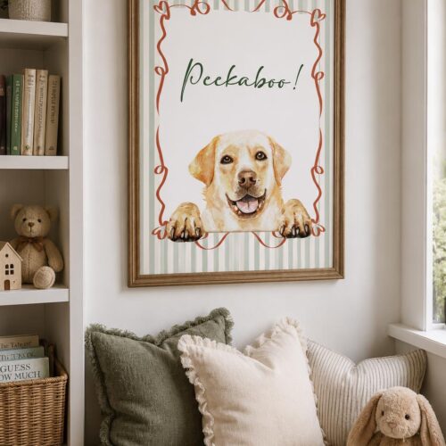 Labrador Fabric Wall Art Print for Nursery & Kids Room3