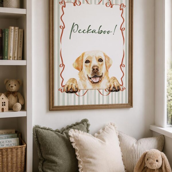 Labrador Fabric Wall Art Print for Nursery & Kids Room3