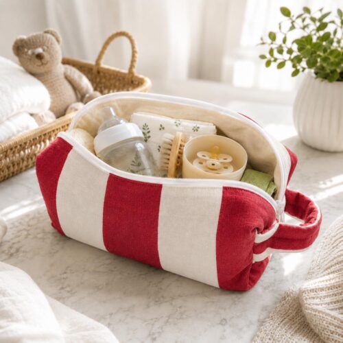 Mom & Baby Red Diaper Bag
