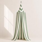 Organic Cotton Kids Room Stripe Forest Canopy (5)