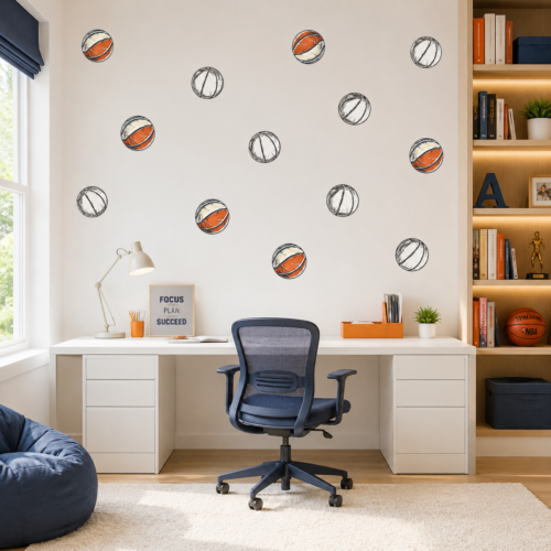 Pvc Removable Basketball Wall Decal 5