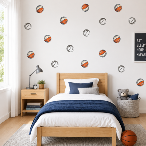 Pvc Removable Basketball Wall Decal 7