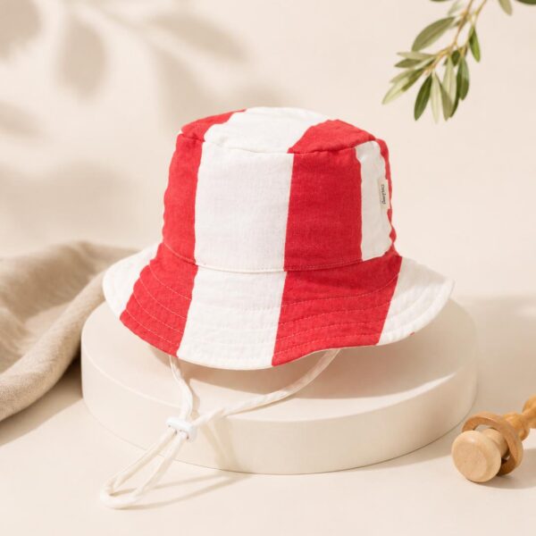 Red Stripe Baby Hat
