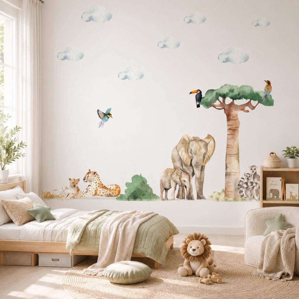 Removable African Safari Pvc Free Decal1