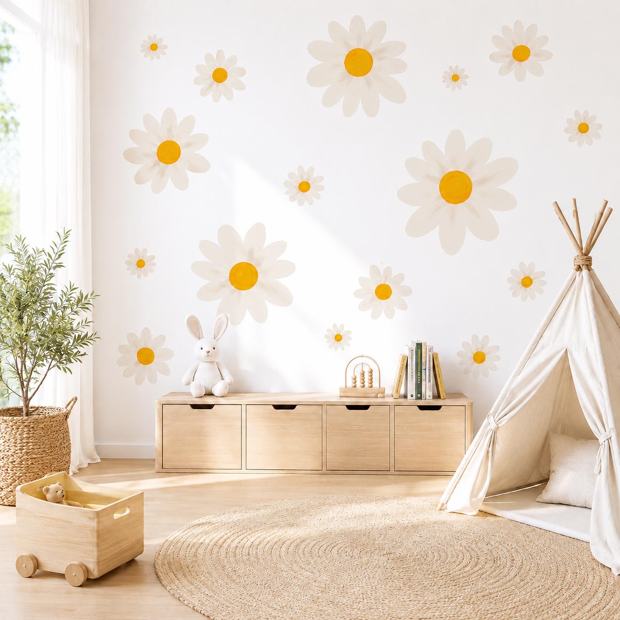 Removable Big Daisy Pvc Free Decal1 Removable Big Daisy Pvc Free Decal1
