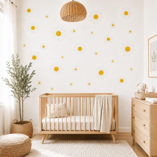 Removable Big Daisy Pvc Free Decal2