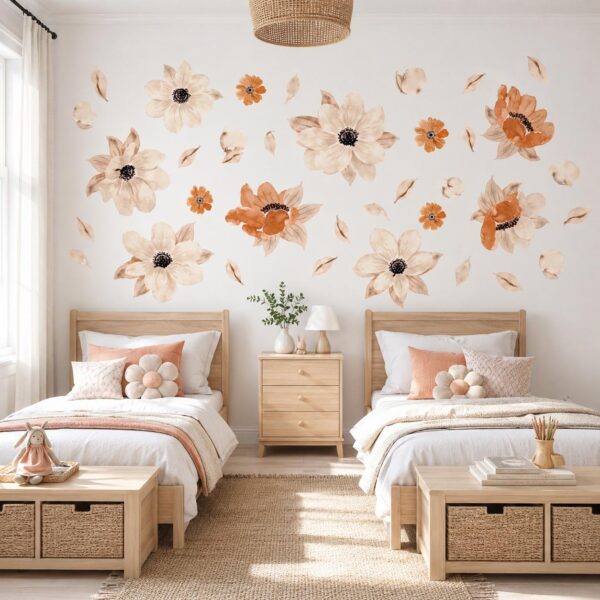 Boho Large Flower Textile Decals