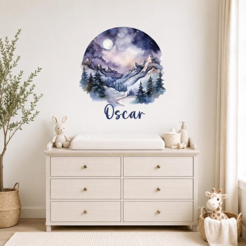Removable Custom Round Forest Pvc Free Decal1