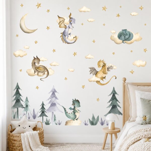 Fire Dragon Textile Decal