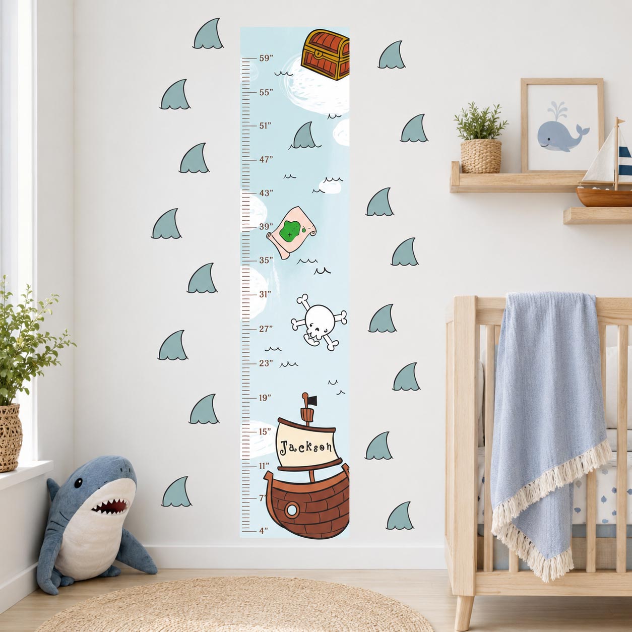 Removable Personalized Pirate Growth Chart Pvc Free Decal Removable Personalized Pirate Growth Chart Pvc Free Decal