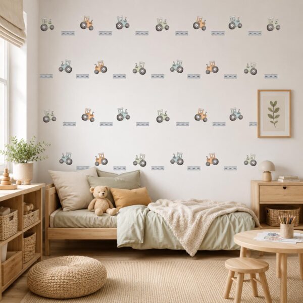 Watercolor Tractor Textile Decal