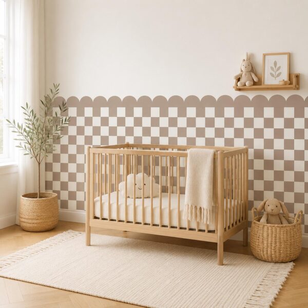 Scalloped Checkered Wainscoting