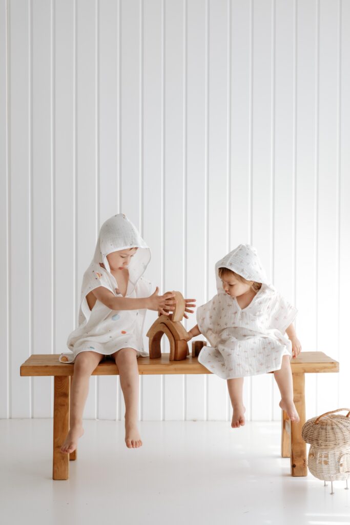 Space Hooded Towel Poncho for Kids2