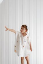Space Hooded Towel Poncho for Kids3