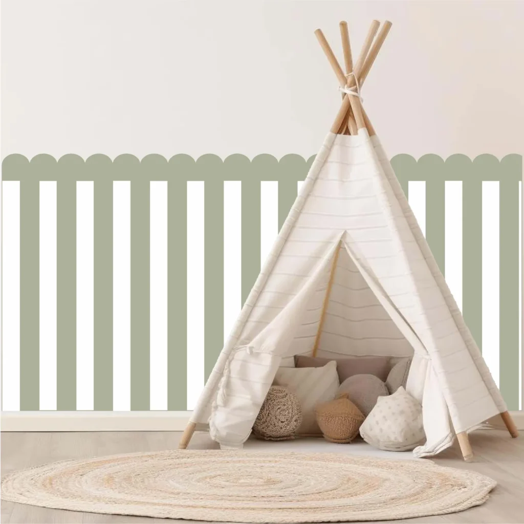 Striped Scallop Wall Decal