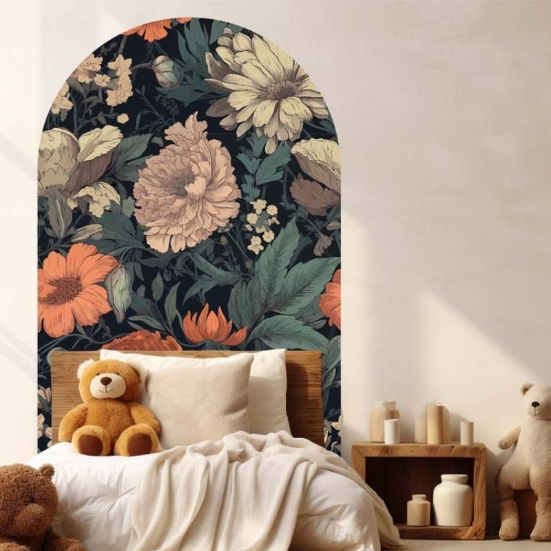 Vintage Flowers Wall Decal 1