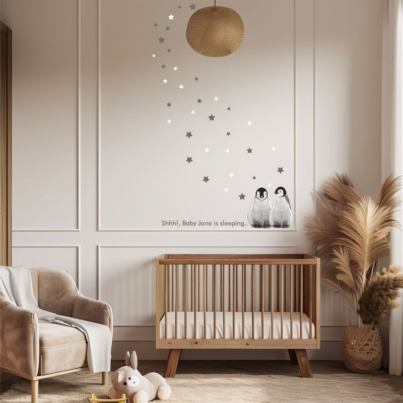 Penguin Nursery Wall Decals: Complete Baby Room Guide 2 penguin nursery wall decals room view dosjunior