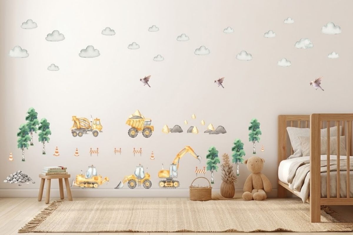 safe wall decor above crib