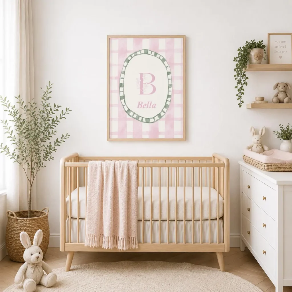  personalized wall decals for baby girl, baby girl nursery decoration ideas, baby girl nursery ideas neutral, baby girl nursery ideas small room, creative baby nursery wall decor, removable custom wall decals, text-free minimalist wall art, peel and stick, botanical prints, baby girl nursery ideas