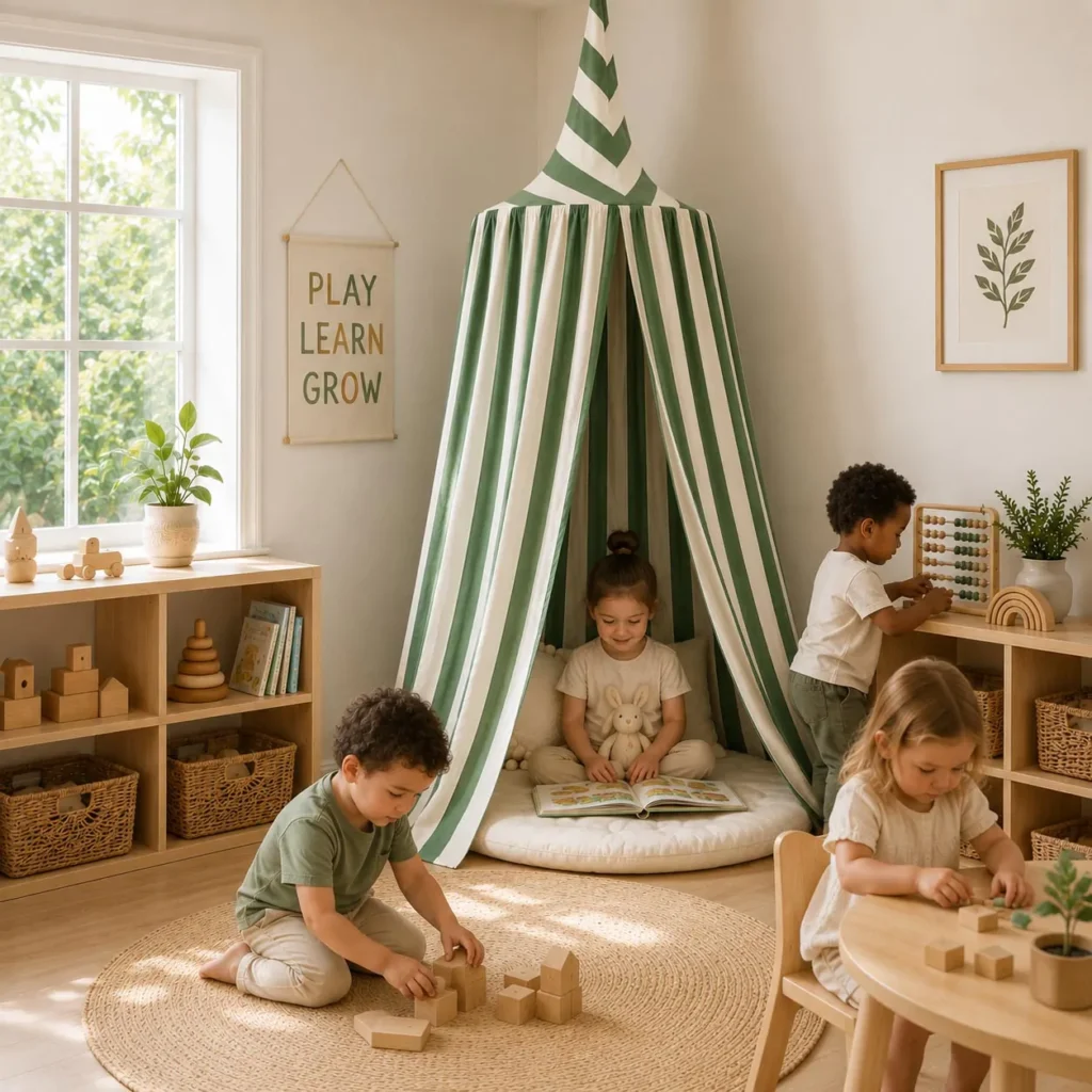 color psychology, sleep quality, sensory regulation, accent wall, visual noise, textless wall decor, non-toxic, zero-VOC, calming paint ideas, age brackets, organic aesthetic, light wavelengths, circadian rhythm, kids room colors